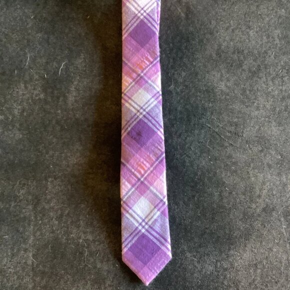 Original Penguin Other - Original Penguin Men's Cotton Skinny Tie Purple Plaids